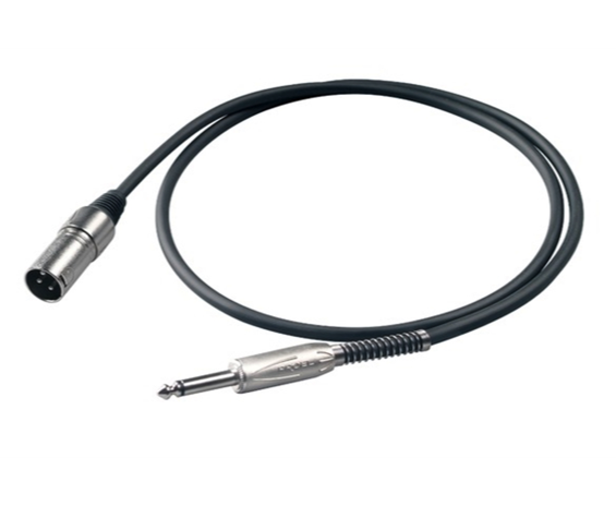 PROEL BULK220LU5 Cavo Jack Mono 6,3mm - XLR Maschio 5 Metri