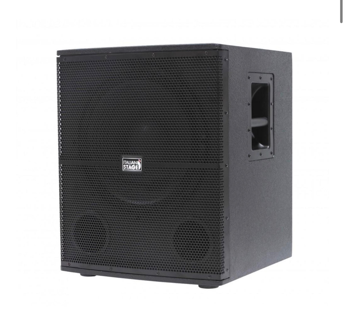 Italian Stage IS S115A Subwoofer Attivo 700w classe AB 15p 2 canali In Out, Nero