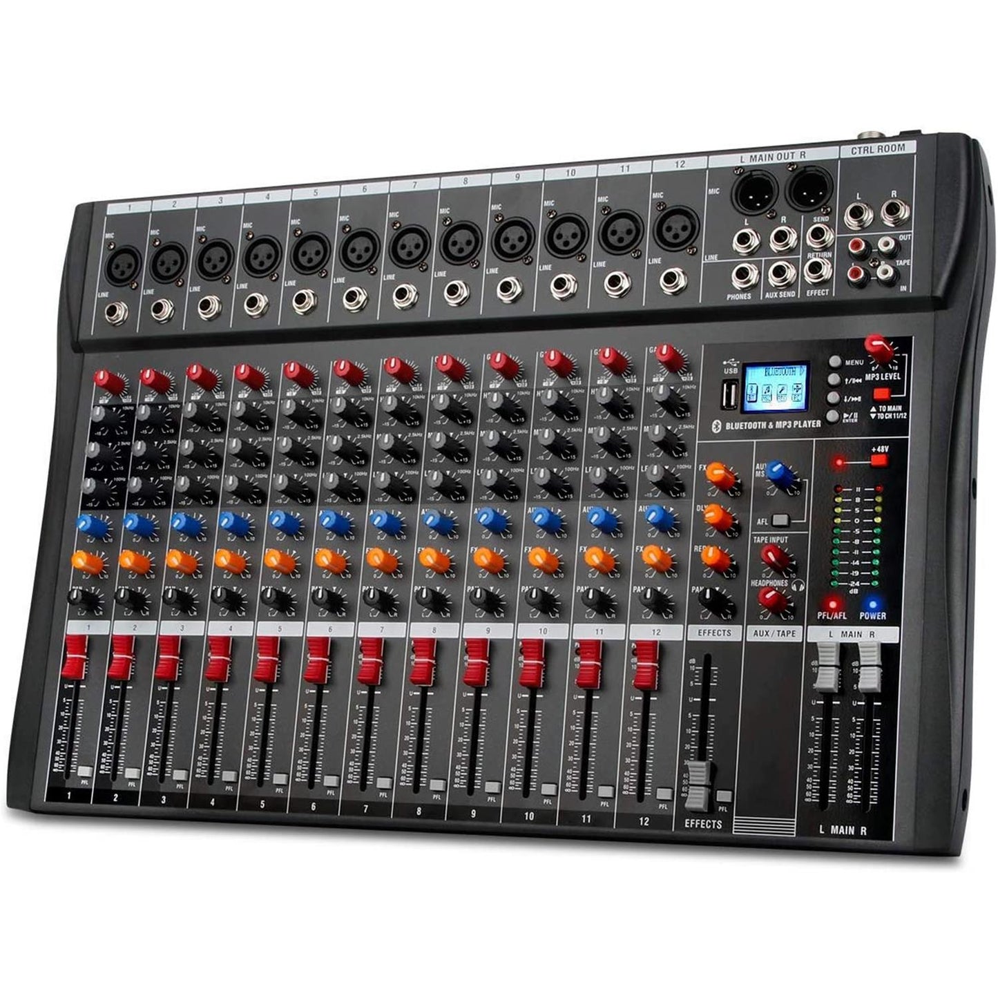 SINEXTESIS CT120S Mixer/Scheda Audio 12 canali (reali) MP3 USB Bluetooth con Effetto Echo