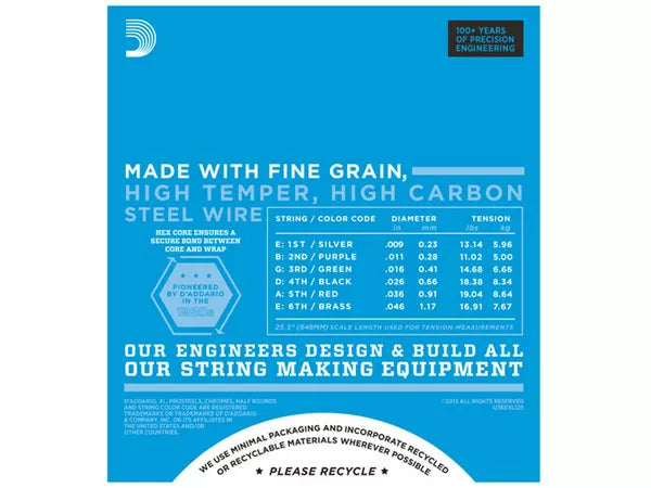 D'ADDARIO EXL125 MUTA CHITARRA ELETTRICA 009