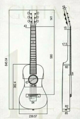 SX GUITAR TG1 CHITARRA ACUSTICA TRAVELLER CON BORSA