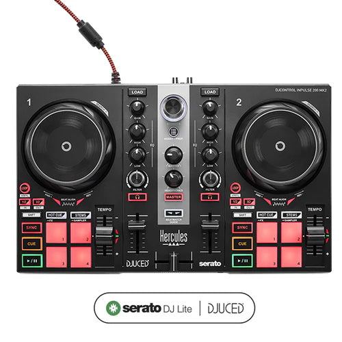 HERCULES  DJ CONTROL INPULSE 200 MKII Controller Dj 2x Deck, funzione STEMS