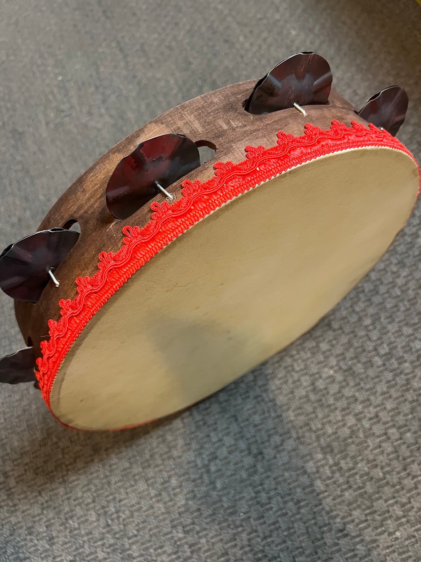 Jesce sole tamburello jstb35 cm.35 altezza 9 fatto a mano Made in Naples