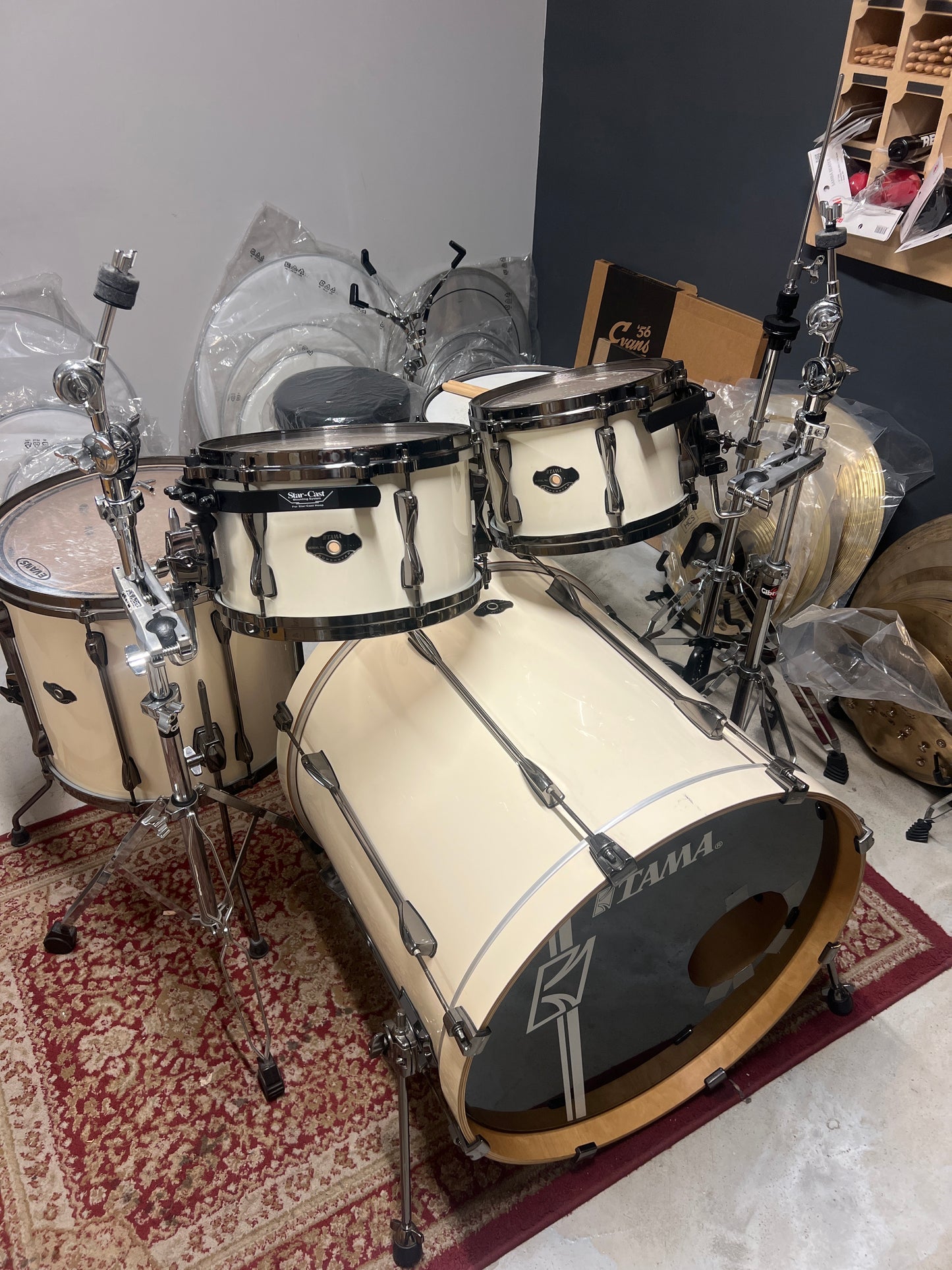 TAMA HYPERDRIVE ALL BIRCH 5 PZ USATA SUGAR WHITE