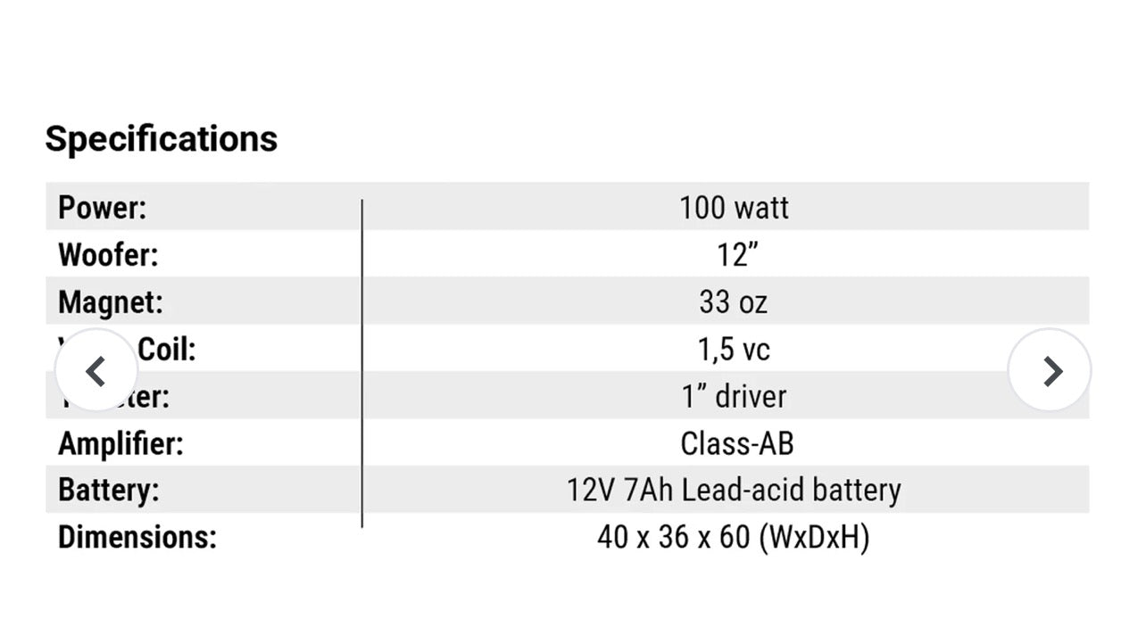 Farfisa FA 120 Trolley Diffusore Attivo Batteria 100w picco 2 radiomic wireless