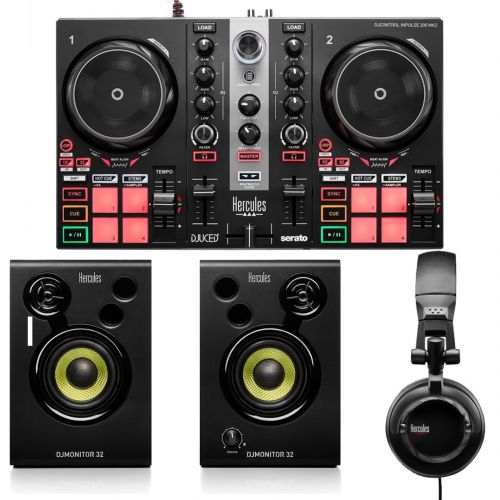 HERCULES DJ LEARNIG KIT IMPULSE 200 MKII DJ CONTROL+CUFFIE+MONITOR